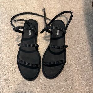Steve Madden Black Studded Sandals
